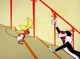 Screenshots from the 1962 Warner Bros. cartoon Mexican Boarders