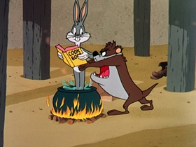 Screenshots from the 1962 Warner Bros. cartoon Bill of Hare
