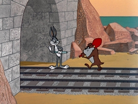Screenshots from the 1962 Warner Bros. cartoon Bill of Hare