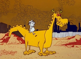 Screenshots from the 1962 Warner Bros. cartoon Martian Through Georgia