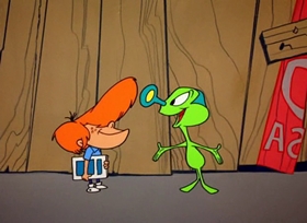 Screenshots from the 1962 Warner Bros. cartoon Martian Through Georgia