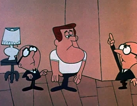 Screenshots from the 1962 Jay Ward Productions cartoon The Boy Who Couldn