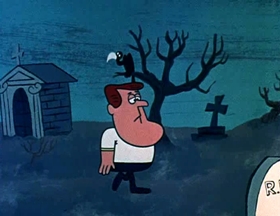Screenshots from the 1962 Jay Ward Productions cartoon The Boy Who Couldn