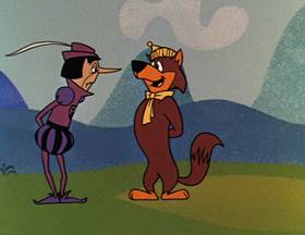 Screenshots from the 1962 Hanna-Barbera cartoon Slippery Slippers