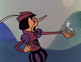 Screenshots from the 1962 Hanna-Barbera cartoon Slippery Slippers