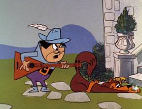 Screenshots from the 1962 Hanna-Barbera cartoon Slippery Slippers