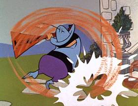 Screenshots from the 1962 Hanna-Barbera cartoon Slippery Slippers