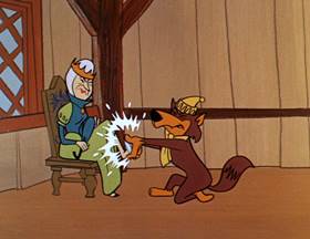 Screenshots from the 1962 Hanna-Barbera cartoon Slippery Slippers