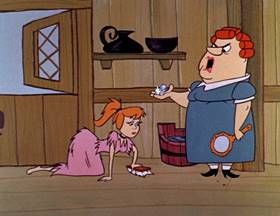 Screenshots from the 1962 Hanna-Barbera cartoon Slippery Slippers