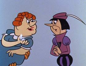 Screenshots from the 1962 Hanna-Barbera cartoon Slippery Slippers