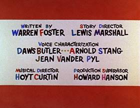 Screenshots from the 1962 Hanna-Barbera cartoon Slippery Slippers