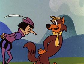 Screenshots from the 1962 Hanna-Barbera cartoon Slippery Slippers