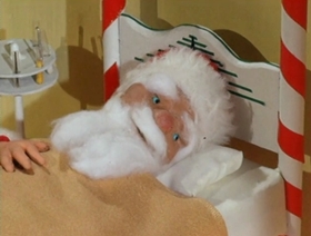 Screenshots from the 1963 Clokey Productions cartoon Santa Witch