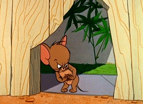 Screenshots from the 1963 MGM cartoon Penthouse Mouse