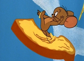 Screenshots from the 1963 MGM cartoon Penthouse Mouse