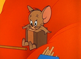 Screenshots from the 1963 MGM cartoon Penthouse Mouse