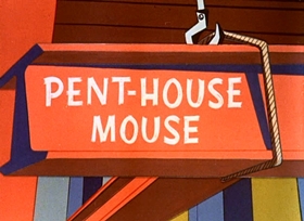 Screenshots from the 1963 MGM cartoon Penthouse Mouse