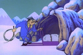 Screenshots from the 1963 Walter Lantz cartoon Case of the Cold-Storage Yegg