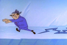 Screenshots from the 1963 Walter Lantz cartoon Case of the Cold-Storage Yegg
