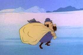 Screenshots from the 1963 Walter Lantz cartoon Case of the Cold-Storage Yegg