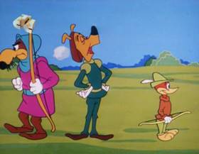 Screenshots from the 1963 Walter Lantz cartoon Robin Hoody Woody