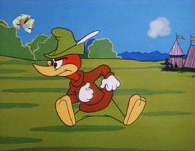 Screenshots from the 1963 Walter Lantz cartoon Robin Hoody Woody