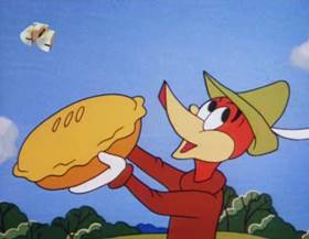 Screenshots from the 1963 Walter Lantz cartoon Robin Hoody Woody