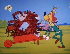 Screenshots from the 1963 Walter Lantz cartoon Robin Hoody Woody