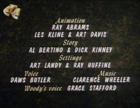 Screenshots from the 1963 Walter Lantz cartoon Robin Hoody Woody