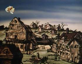 Screenshots from the 1963 Walter Lantz cartoon Robin Hoody Woody