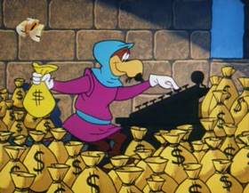 Screenshots from the 1963 Walter Lantz cartoon Robin Hoody Woody