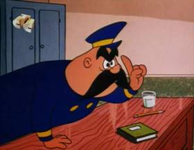 Screenshots from the 1963 Walter Lantz cartoon Stowaway Woody