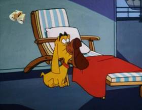 Screenshots from the 1963 Walter Lantz cartoon Stowaway Woody