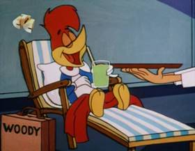 Screenshots from the 1963 Walter Lantz cartoon Stowaway Woody