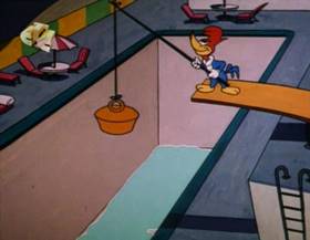Screenshots from the 1963 Walter Lantz cartoon Stowaway Woody