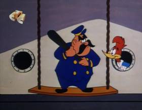 Screenshots from the 1963 Walter Lantz cartoon Stowaway Woody