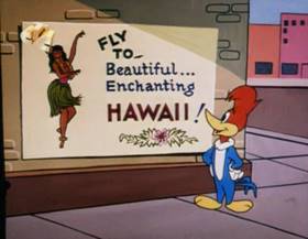 Screenshots from the 1963 Walter Lantz cartoon Stowaway Woody