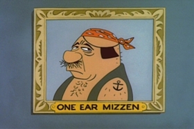 Screenshots from the 1963 Walter Lantz cartoon Hi-Seas Hi-Jacker