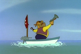 Screenshots from the 1963 Walter Lantz cartoon Hi-Seas Hi-Jacker