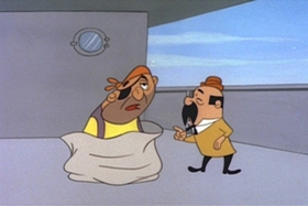Screenshots from the 1963 Walter Lantz cartoon Hi-Seas Hi-Jacker