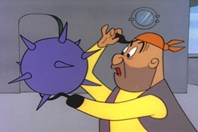 Screenshots from the 1963 Walter Lantz cartoon Hi-Seas Hi-Jacker