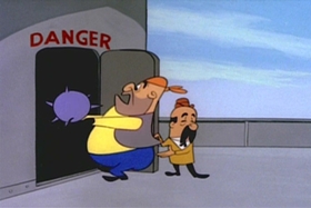 Screenshots from the 1963 Walter Lantz cartoon Hi-Seas Hi-Jacker