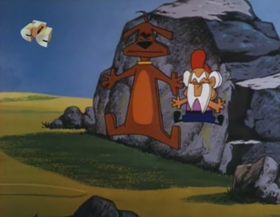 Screenshots from the 1963 Walter Lantz cartoon Coy Decoy