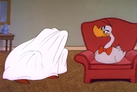 Screenshots from the 1963 Walter Lantz cartoon Goose in the Rough