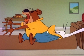 Screenshots from the 1963 Walter Lantz cartoon Goose in the Rough