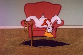 Screenshots from the 1963 Walter Lantz cartoon Goose in the Rough