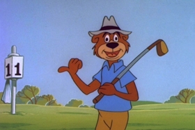 Screenshots from the 1963 Walter Lantz cartoon Goose in the Rough