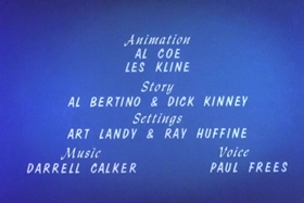 Screenshots from the 1963 Walter Lantz cartoon Goose in the Rough