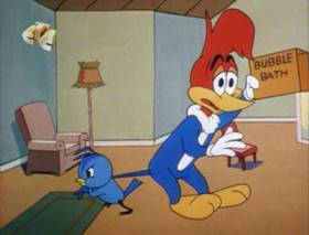 Screenshots from the 1963 Walter Lantz cartoon The Tenant