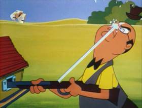 Screenshots from the 1963 Walter Lantz cartoon The Tenant